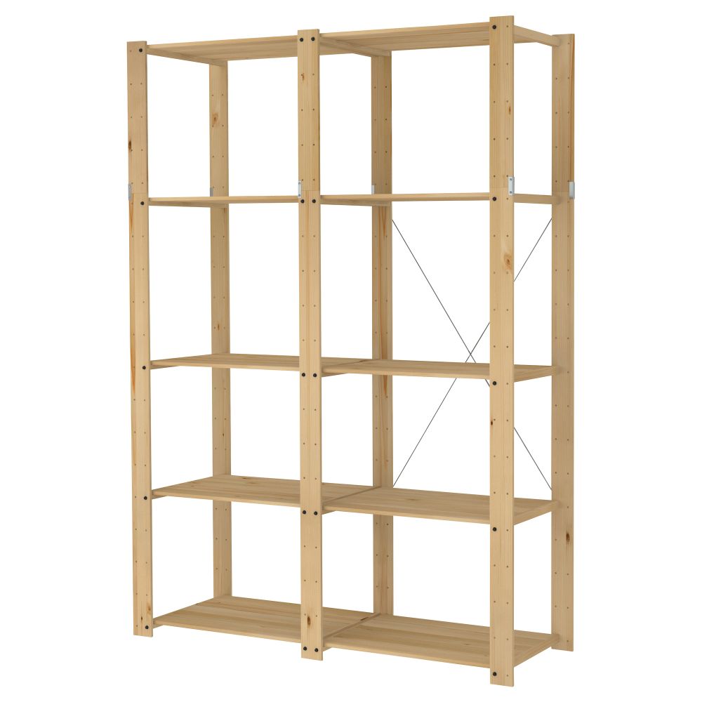 Дополнительный модуль, 2 секции ГОРМ, хвойное дерево (160x55x233 см) - схема-чертеж с размерами