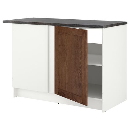 Напольный шкаф угловой, под коричневый мореный ясень 120 см IKEA KNOXHULT КНОКСХУЛЬТ 204.879.67