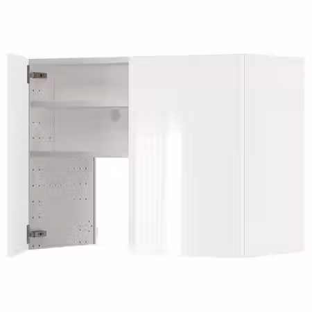 METOD Навесной шкаф д/вытяжки/полка/дверь - белый/Ringhult светло-серый 80x60 см