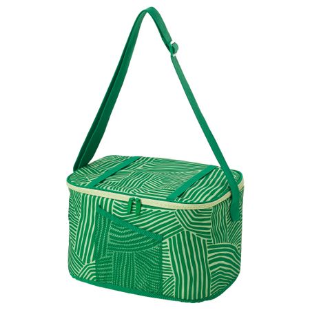 Сумка-холодильник, с рисунком, зеленый, 36x26x22 см IKEA NÄBBFISK 605.710.73