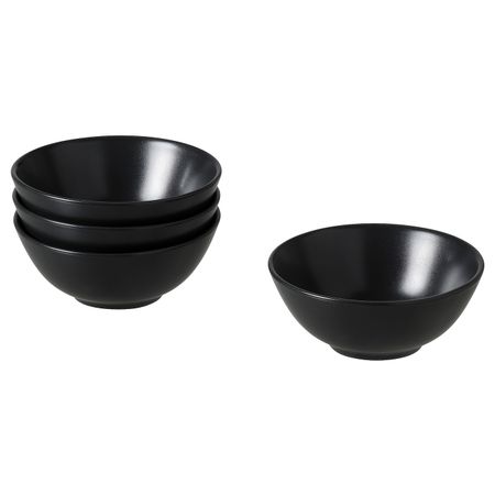 Миска, матовая поверхность темно-серый 12 см IKEA FÄRGKLAR ФЭРГКЛАР 404.793.58