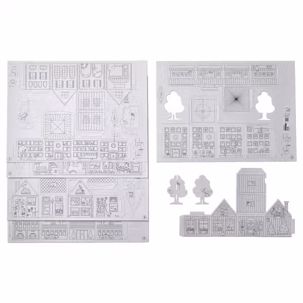 MÅLA Макет города картонный, 10 предм. - фото 2