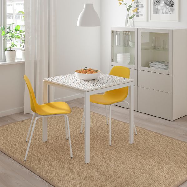 Стол, мозаичный орнамент/белый 75x75 см IKEA MELLTORP МЕЛЬТОРП 593.908.65 - фото 4