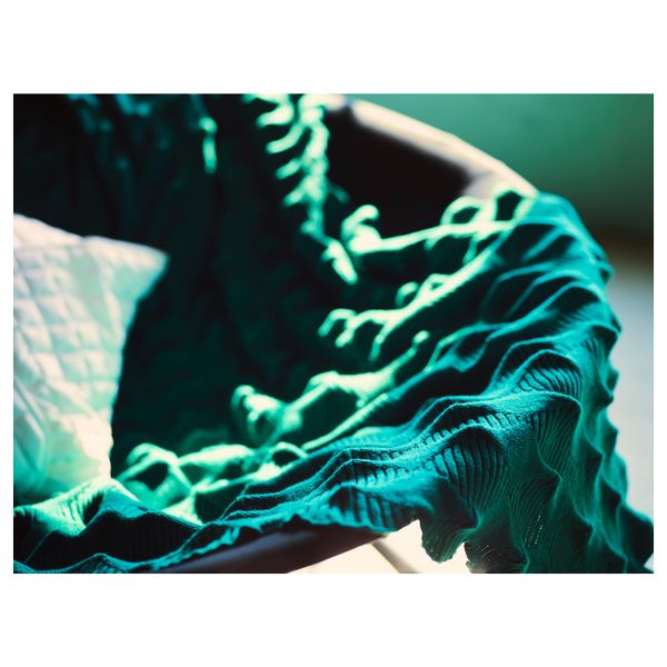 Плед ИКЕА ПС 2017, зеленый (95x160 см) - схема-чертеж с размерами