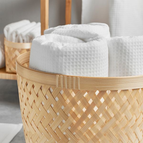 Корзина, ручная работа бамбук 30 см IKEA SALUDING САЛУДИНГ 905.031.91 - фото 2