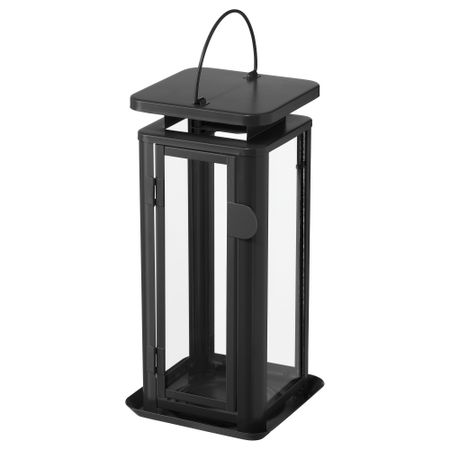 Фонарь для/формов свечи,д/дома/улицы СИННЕСРО, серый (29 см)