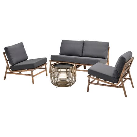 4-местный комплект садовой мебели, темно-серый IKEA TVARÖ, FRÖSÖN ФРЁСЁН 495.857.12