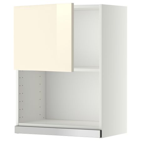 Навесной шкаф для СВЧ-печи МЕТОД, белый, Рингульт кремовый