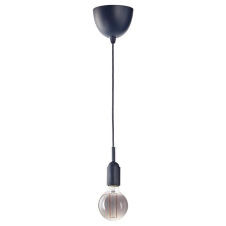Подвесной светильник с лампочкой, 95 mm IKEA MOLNART, GRÅVACKA ГРОВАККА 894.844.62