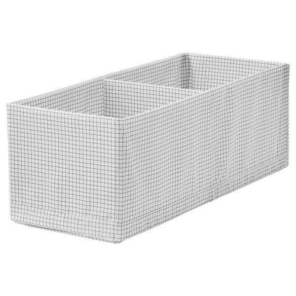 Ящик с отделениями, белый, серый 20x51x18 см IKEA СТУК 203.642.35 - фото 1