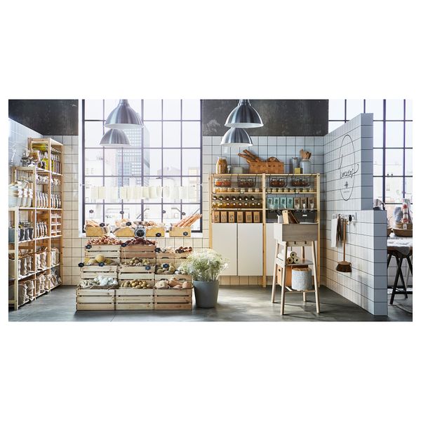 3 секции, полки ИВАР, сосна - фото 5