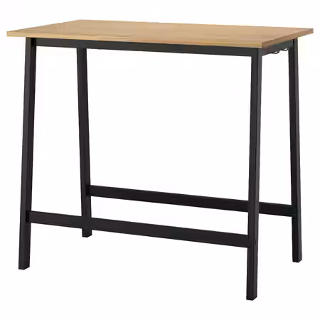 MITTZON МИТТЗОН Конференц-стол - дубовый шпон/чёрный 120x68x105 см