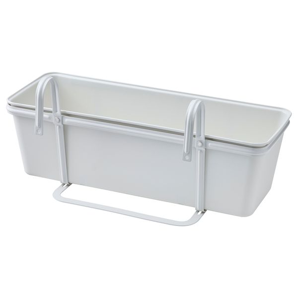 Ящик для цветов с держ, 48x18 см, для сада белый IKEA ROSENKÅL 205.355.91 - фото 2