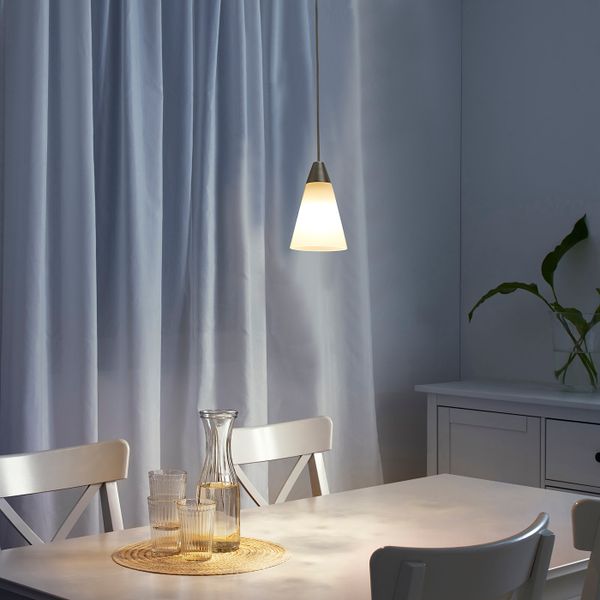 Подвесной светильник, конусообразный/белый IKEA RESTAD РЕСТАД 204.272.14 - схема-чертеж с размерами