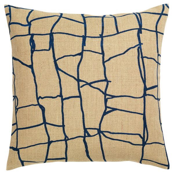 Чехол на подушку, джут синий, 50x50 см IKEA ВЭРМЕР 404.409.88 - фото 1