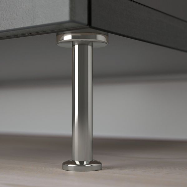 Комбинация для хранения с дверцами/ящ, черно-коричневый Кэлльв/Сталларп/темно-серый под бетон 120x40x74 см IKEA BESTÅ БЕСТО - фото 1