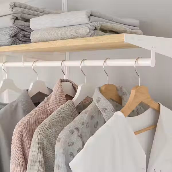 BOAXEL Гардероб, комбинация - белый/дуб 245x40x201 см - фото 2