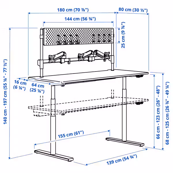 MÅLOMRÅDE МОЛОМРОДЕ Геймерский стол-трансформер - фото 3