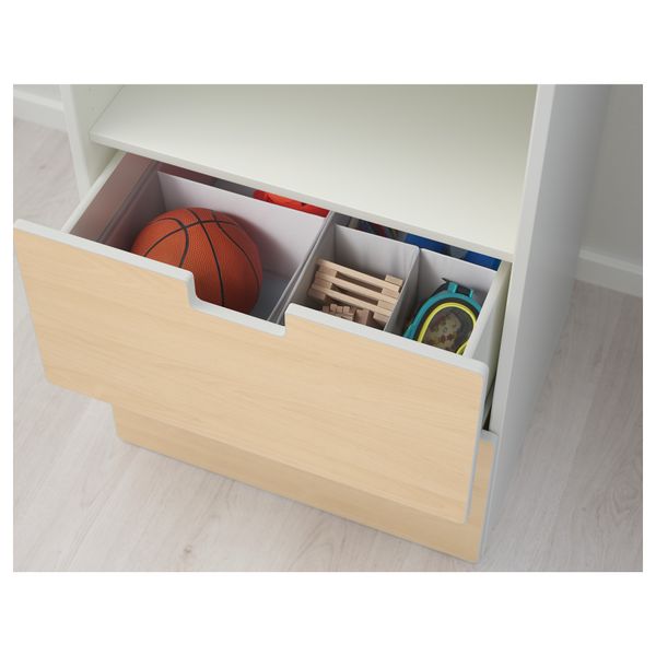 Комбинация для хранения СТУВА, белый, береза (60x50x128 см) - фото 3