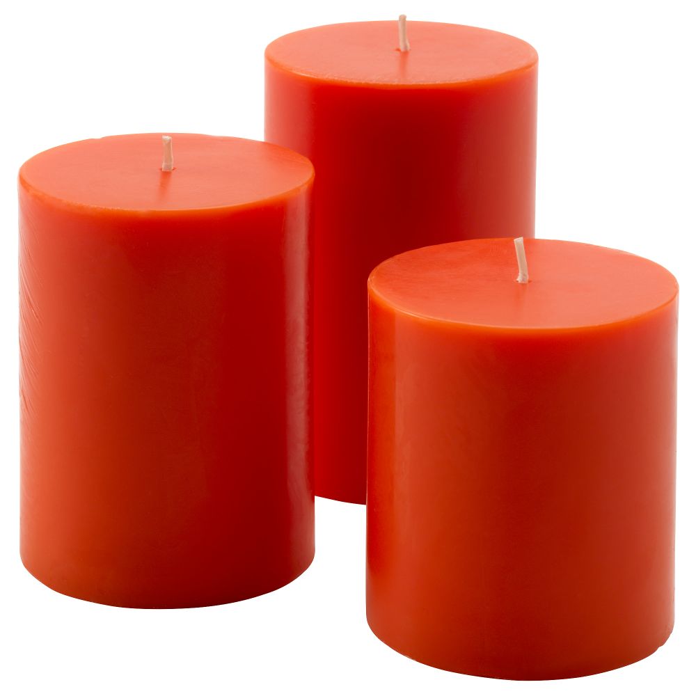 Формовая свеча, ароматическая, 3 шт НИКЭР, Оранжевая осень, оранжевый - фото 1