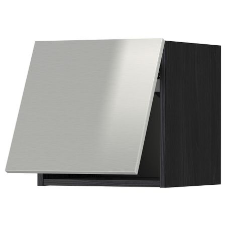 Горизонтальный навесной шкаф МЕТОД, черный, Гревста нержавеющ сталь