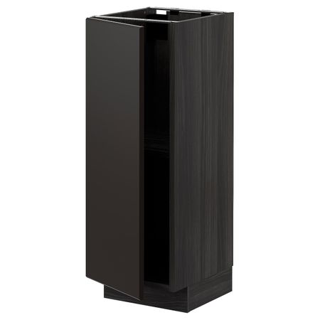 Напольный шкаф с полками, черный/Кунгсбакка антрацит 30x37 см IKEA МЕТОД 193.022.72