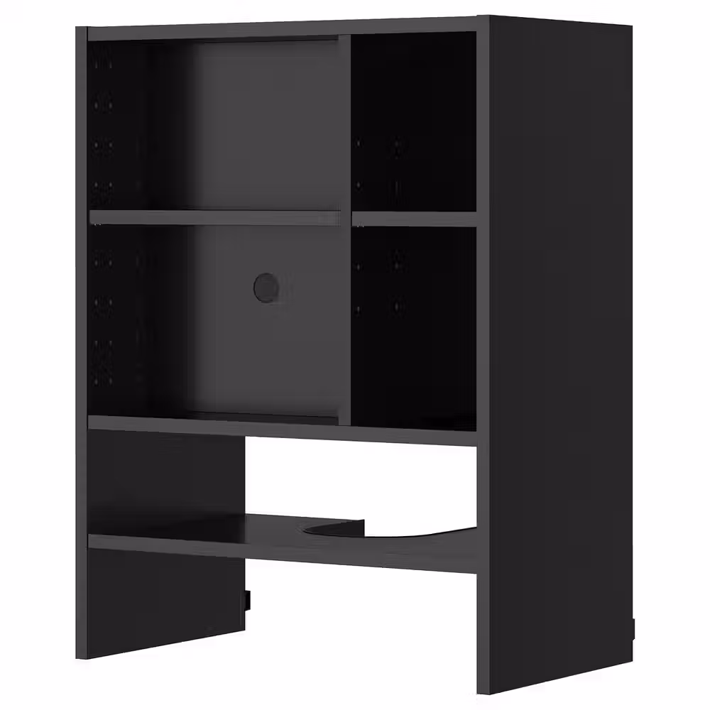 METOD Навесной шкаф д/встроенной вытяжки - черно-серый 60x37x80 см - фото 1