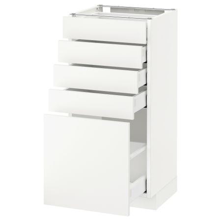 Напольный шкаф с 5 ящиками МЕТОД / МАКСИМЕРА, белый, Хэггеби белый