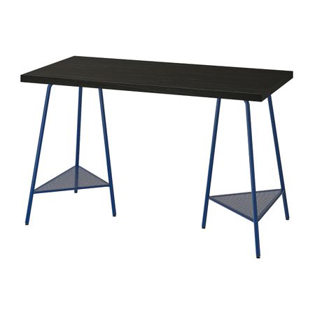 Письменный стол, черно-коричневый/темно-синий 120x60 см IKEA LAGKAPTEN ЛАГКАПТЕН / TILLSLAG ТИЛЛЬСЛАГ 794.170.48