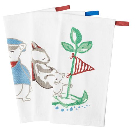 Полотенце, плывущий мышонок 30x30 см IKEA RÖDHAKE РЁДХАКЕ 104.402.06
