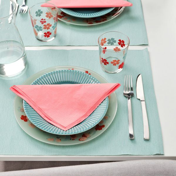 Салфетка бумажная, светлый красно-розовый 40x40 см IKEA FANTASTISK ФАНТАСТИСК 304.811.68 - фото 3