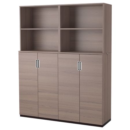 Комбинация для хранения с дверцами ГАЛАНТ, серый (160x200 см)