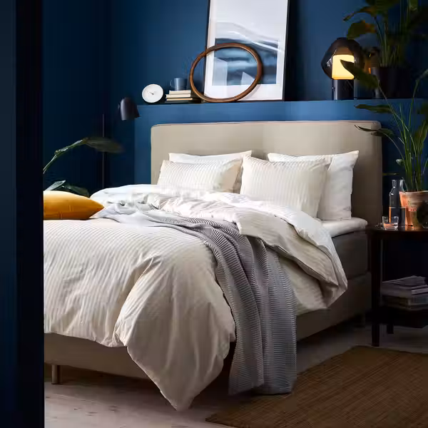 NATTJASMIN Пододеяльник и 2 наволочки - светло-бежевый 200x200/50x60 см - фото 2