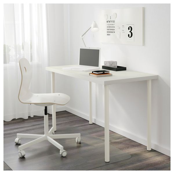 Стол ЛИННМОН / АДИЛЬС, белый (120x60 см) - схема-чертеж с размерами