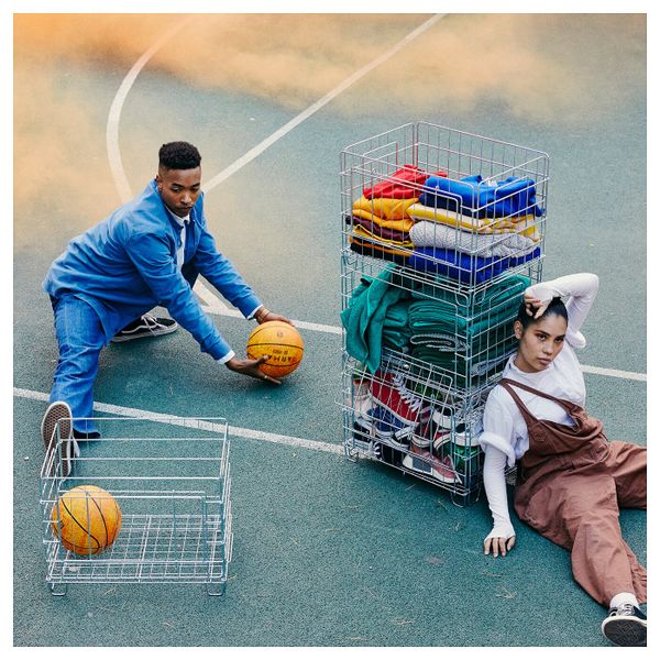 Проволочная корзина, 55x40 см IKEA ОМБЮТЕ 204.466.08 - схема-чертеж с размерами