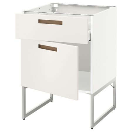 Напольный шкаф с ящиком, дверью МЕТОД / МАКСИМЕРА, белый, Мэрста белый