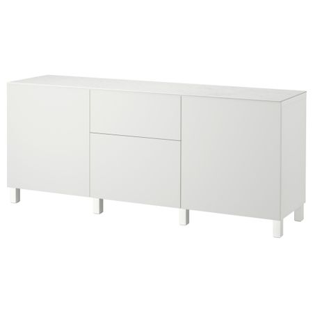 Комбинация для хранения с дверцами, ящиками БЕСТО, Лаппвикен белый (180x42x74 см)