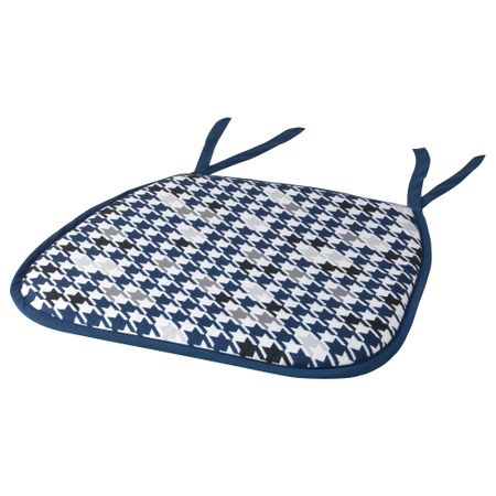 Подушка на стул АНВЮ, синий (27/38x38x2 см)