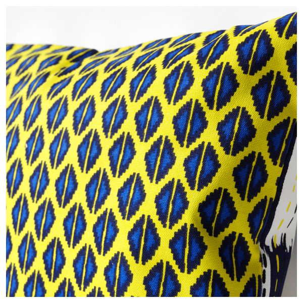Чехол на подушку СОММАР 2017, белый/синий, желто-зеленый (50x50 см) - фото 3