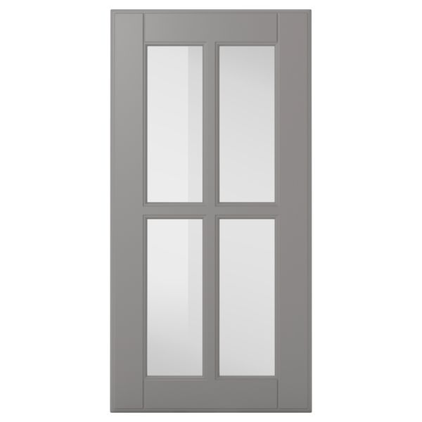 Стеклянная дверь БУДБИН, серый - фото 1