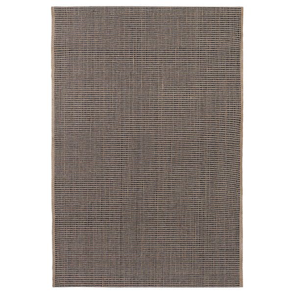 Ковер безворсовый, черный-естественный 60x90 см IKEA LISBJERG ЛИЗБЬЕРГ 004.243.58 - фото 1