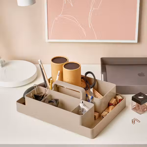 KUGGIS Органайзеры д/письменного стола,2шт - серо-бежевый/темный серо-бежевый 26x35x16 см - фото 5