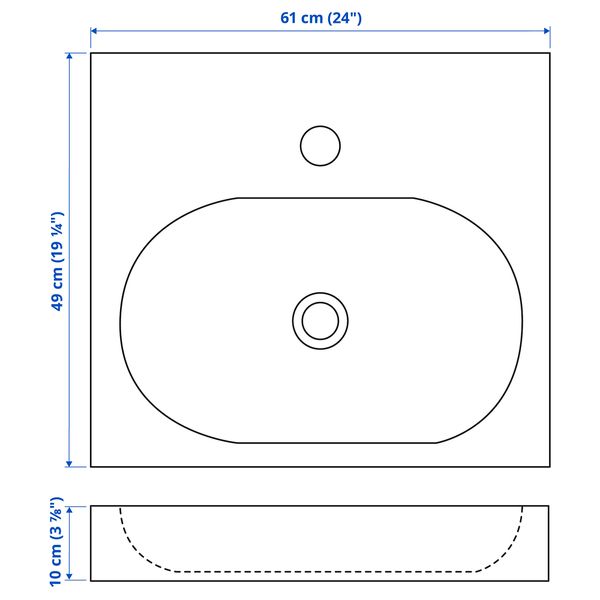 IKEA, дополнительный ракурс - схема-чертеж с размерами