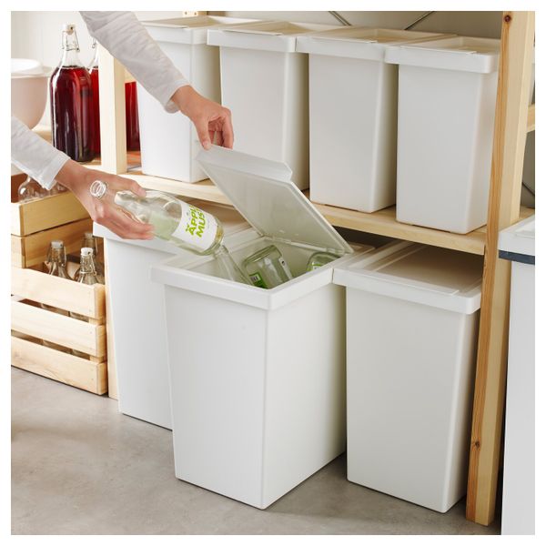Контейнер с крышкой, белый, 28 л IKEA ФИЛУР 003.754.33 - фото 2