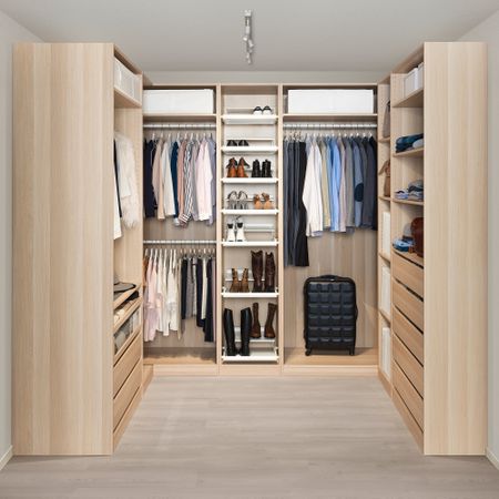 Гардероб угловой, под беленый дуб, 210, 273, 210x236 см IKEA PAX ПАКС 992.193.06