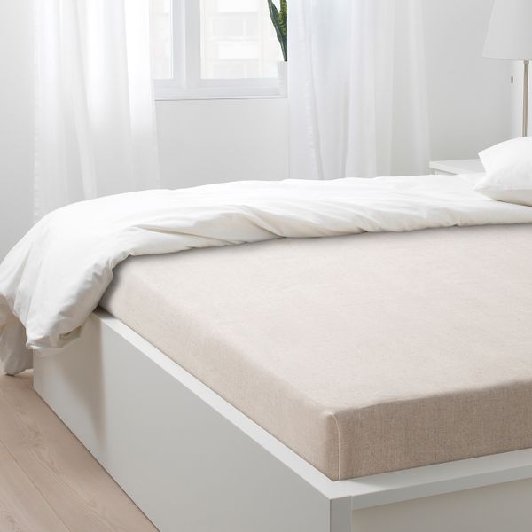 Простыня, естественный 215x215 см IKEA TOPPDÅN ТОППДОН 904.837.58 - фото 3