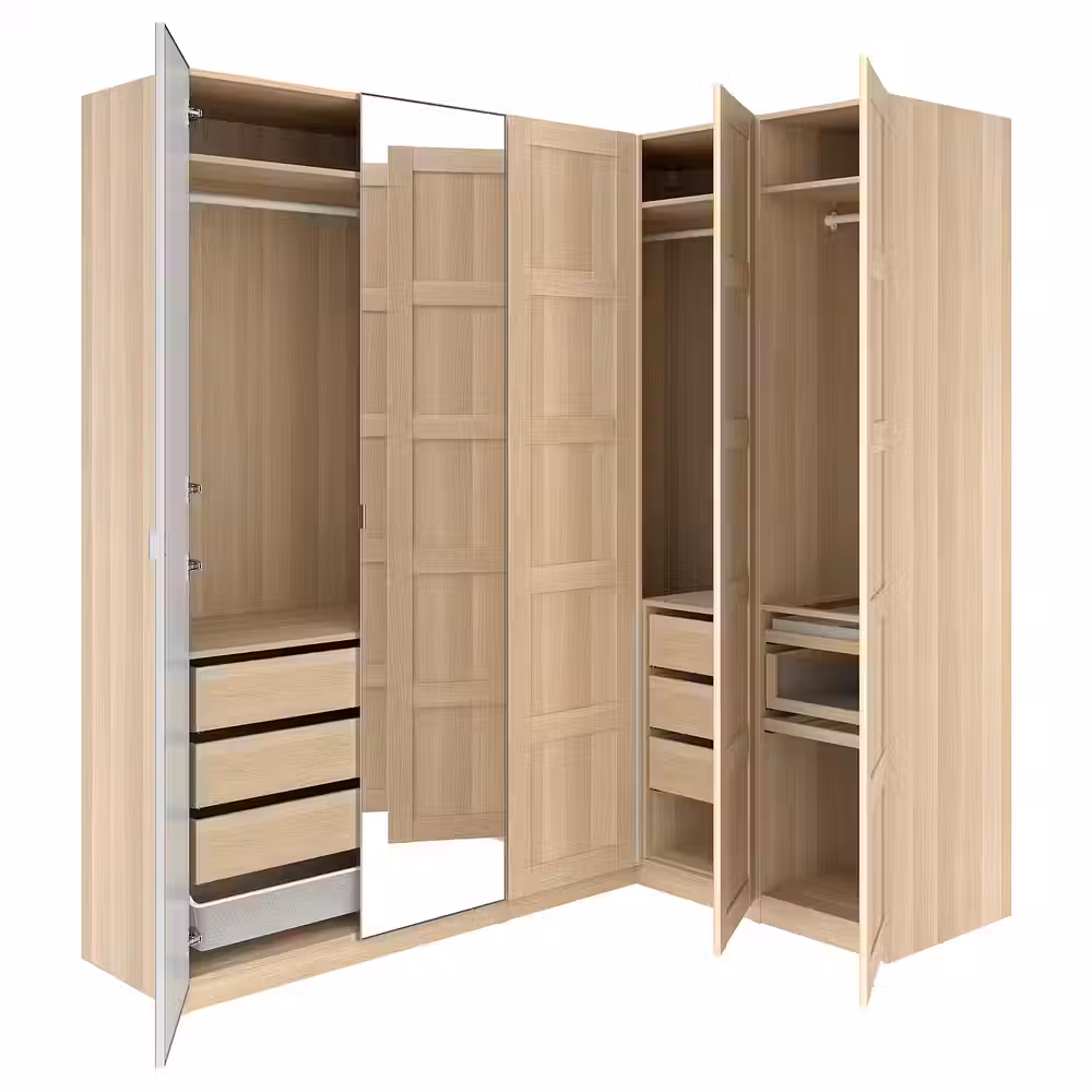 PAX / BERGSBO/ÅHEIM Гардероб угловой - схема-чертеж с размерами