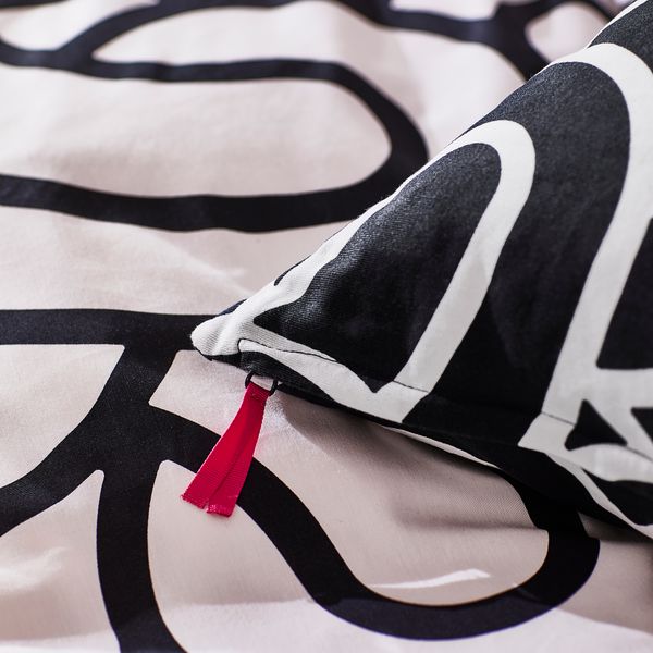 Чехол на подушку, черный-белый, 50x50 см IKEA SÖTRÖNN 705.696.06 - фото 4