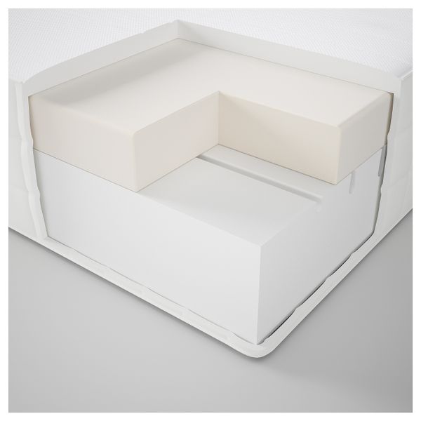 Матрас, пенополиуретан с эффект памяти, жесткий/белый 160x200 см IKEA MATRAND МАТРАНД 003.799.40 - схема-чертеж с размерами