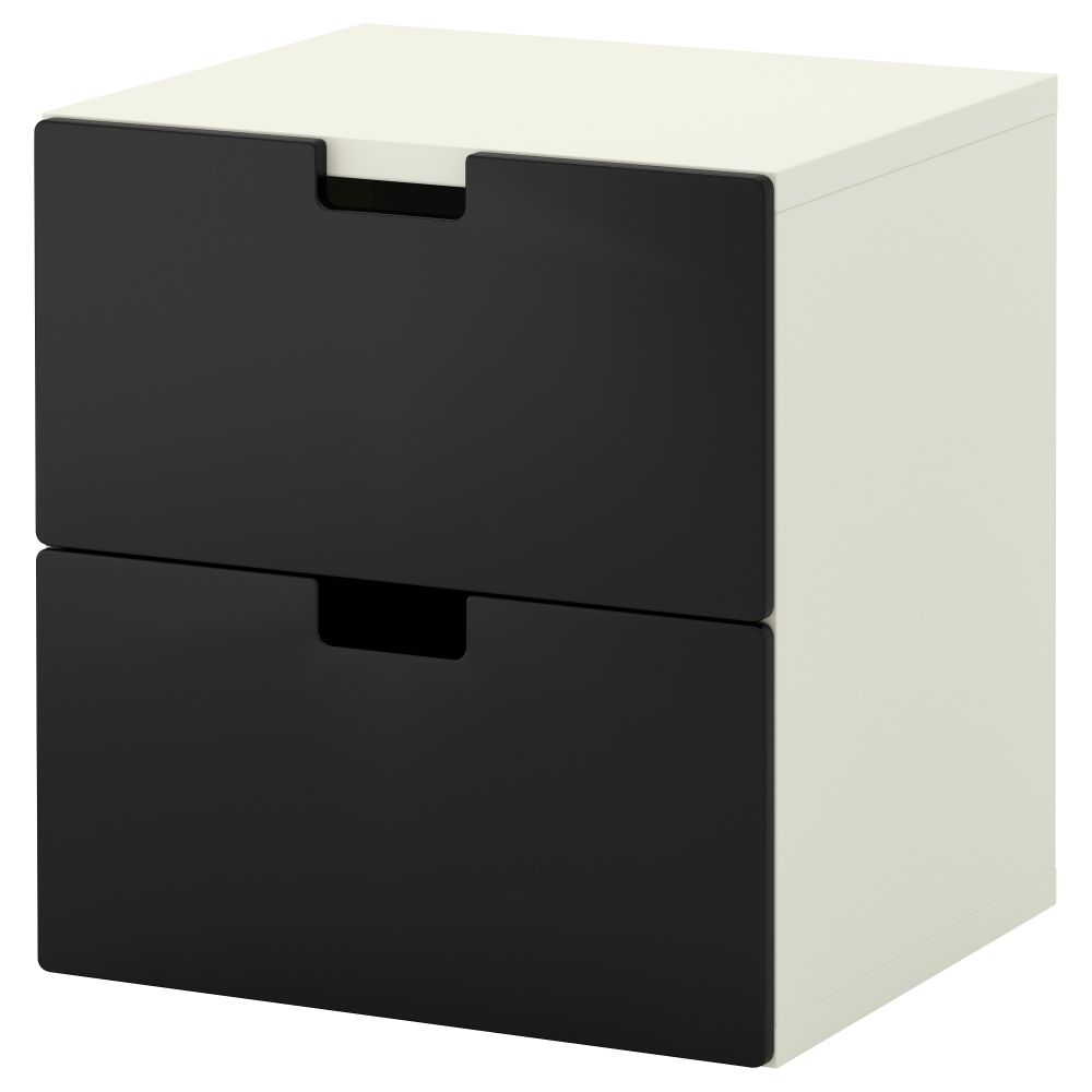 Комод с 2 ящиками СТУВА, черный (60x50x64 см) - фото 1